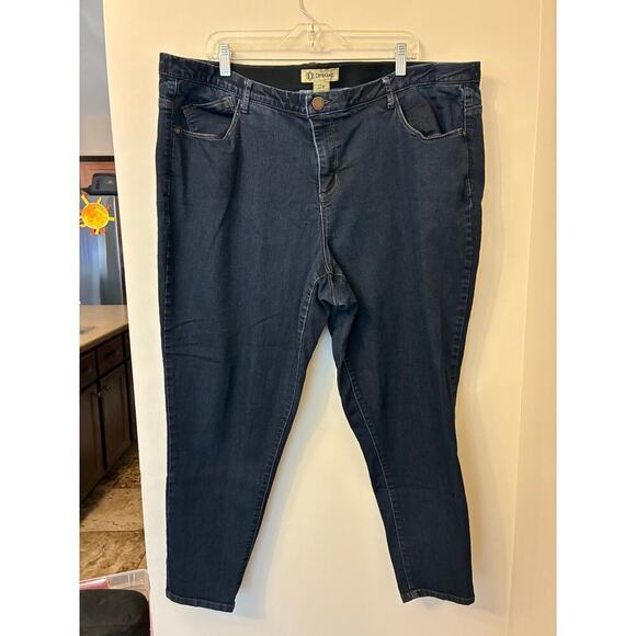 Democracy Ab Technology Skinny Ankle Jeans Dark Wash Size 22W - Picture 1 of 6